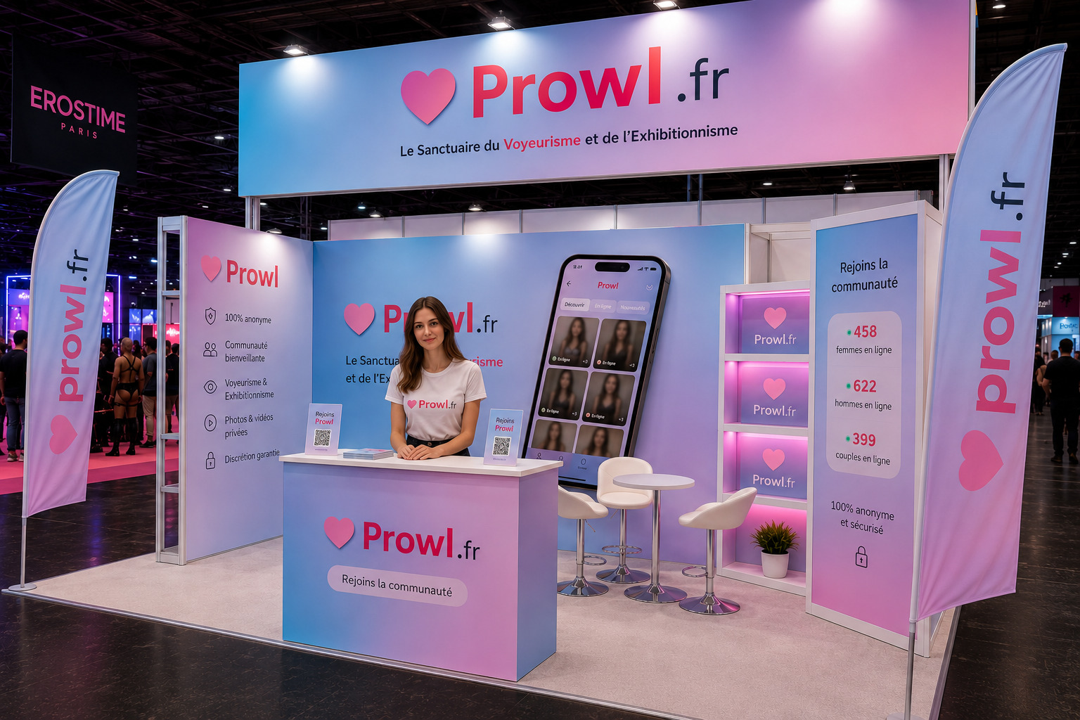 Stand Prowl.fr au Salon de l'Érotisme à Paris